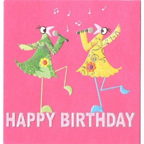 Carte Happy Birthday rose