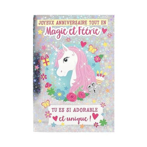 Carte Anniversaire - Joyeux anniversaire tout en magie et féérie