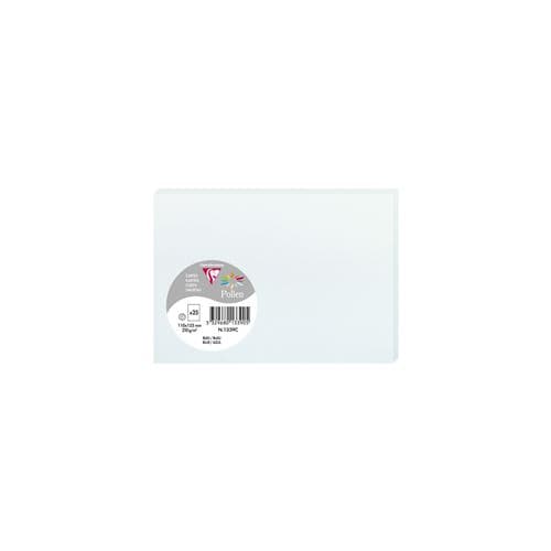 Paquet de 25 cartes simples Pollen by Clairefontaine 110 x 155 mm 210 g Bleu